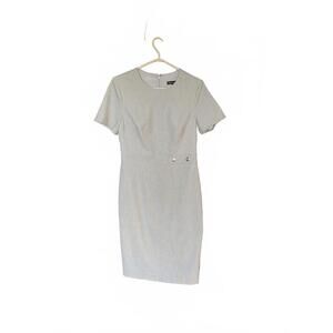 Classic Light Grey Banana Republic Shift Dress - Size 6